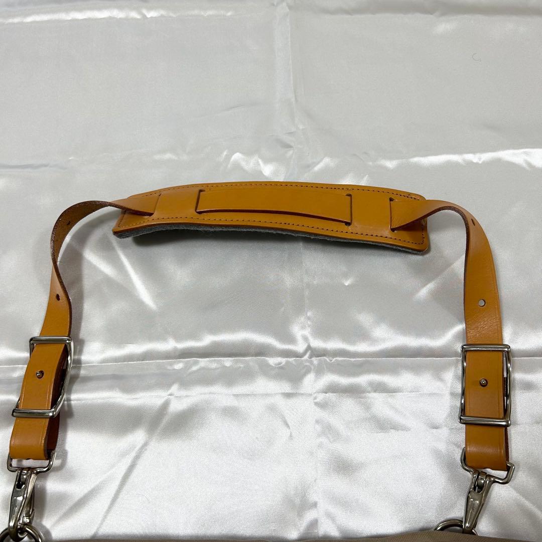 未使用　PORTER ポーター メッセンジャーバッグ キャンバス 無地 ベージュ