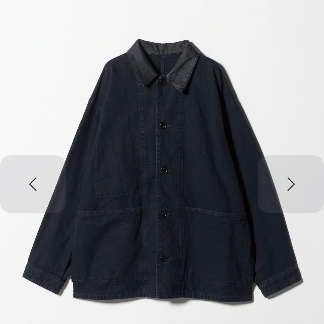 H BEAUTY&YOUTH フェードレザー カバーオール