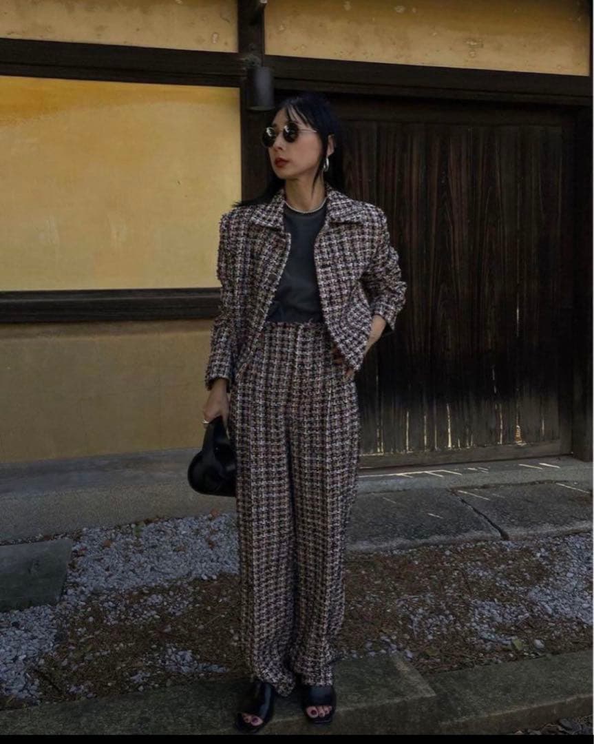 【AMERI】【新品未使用】PLAYFUL TWEED PANTS