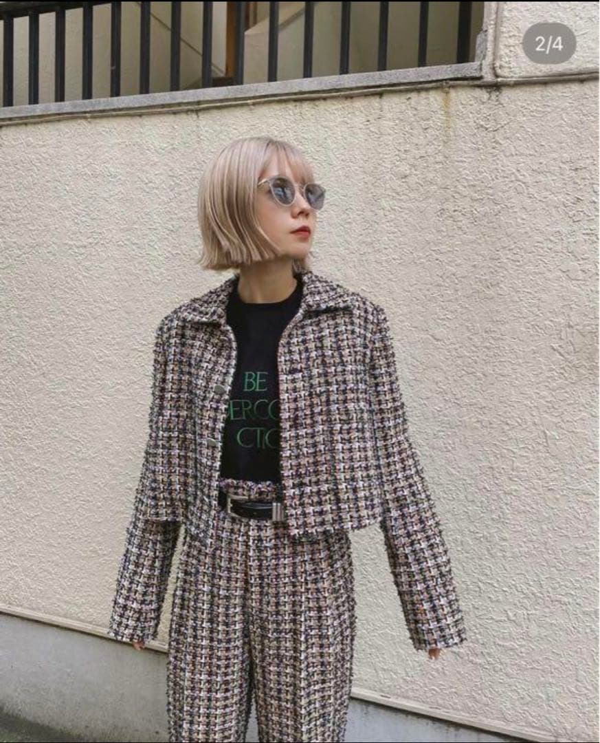 【AMERI】【新品未使用】PLAYFUL TWEED PANTS