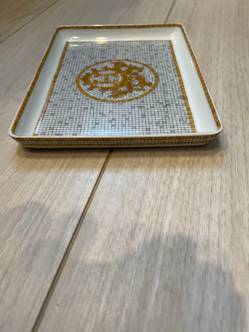 エルメス　モザイク柄　24ゴールド スクエアプレート　美品　正規品　皿　16cm