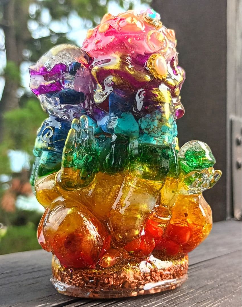 CHAKRA✧COLOR✧ガネーシャ神✧オルゴナイト