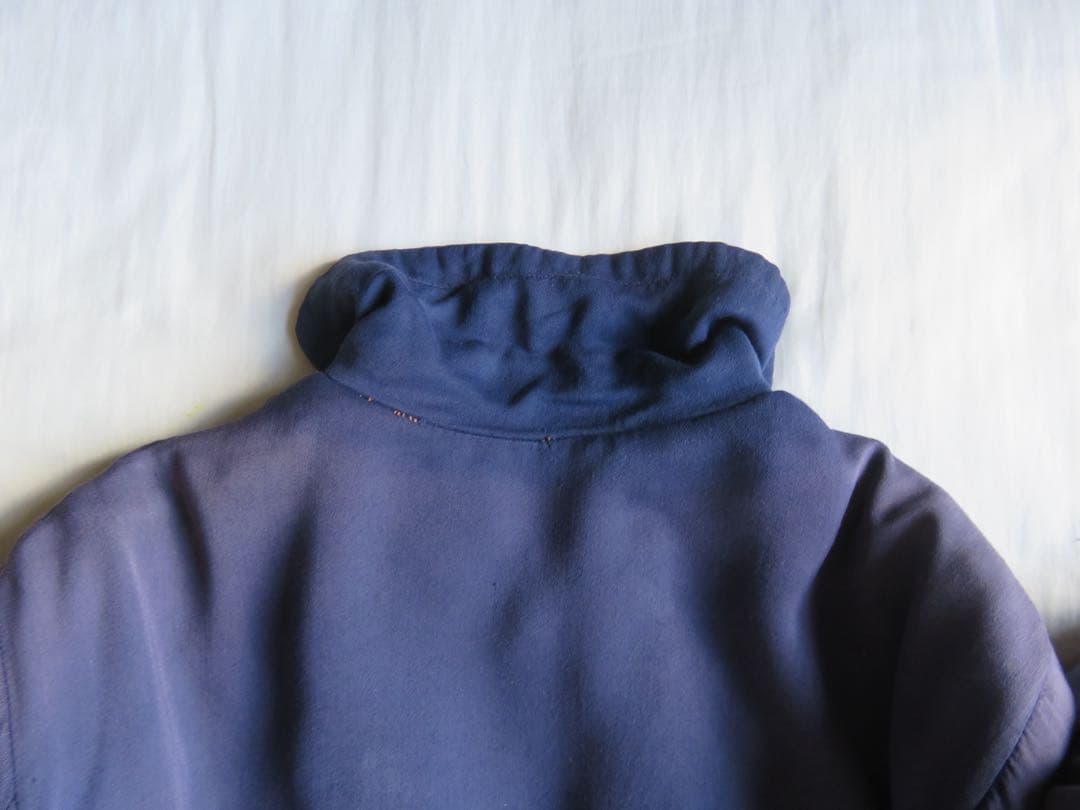 50s rayon gabardine jacket 【茄子紺】