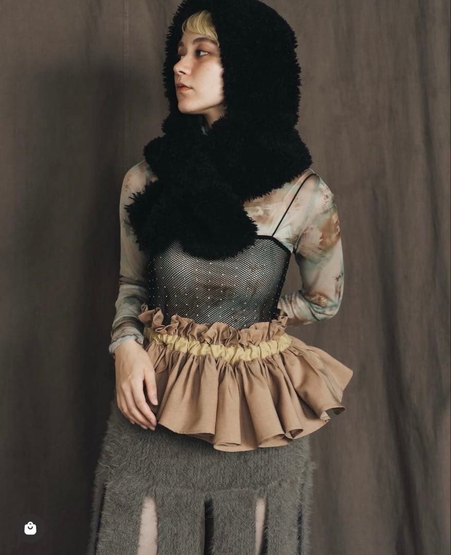 Orient millinery DORA フリルバッグ　ブラック