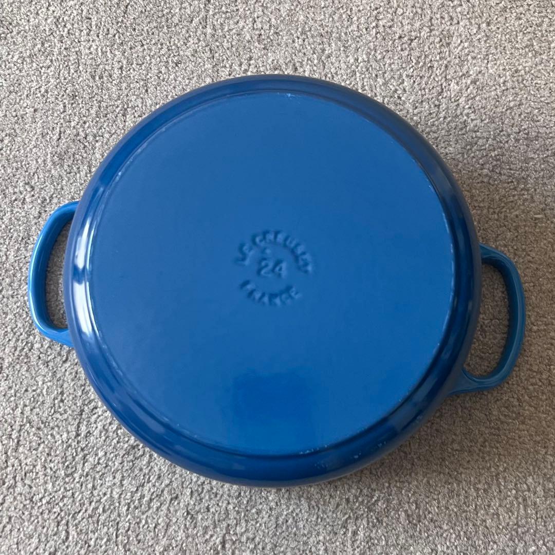 美品！LE CREUSET ルクルーゼ　ココットロンド鋳鉄鍋24cm