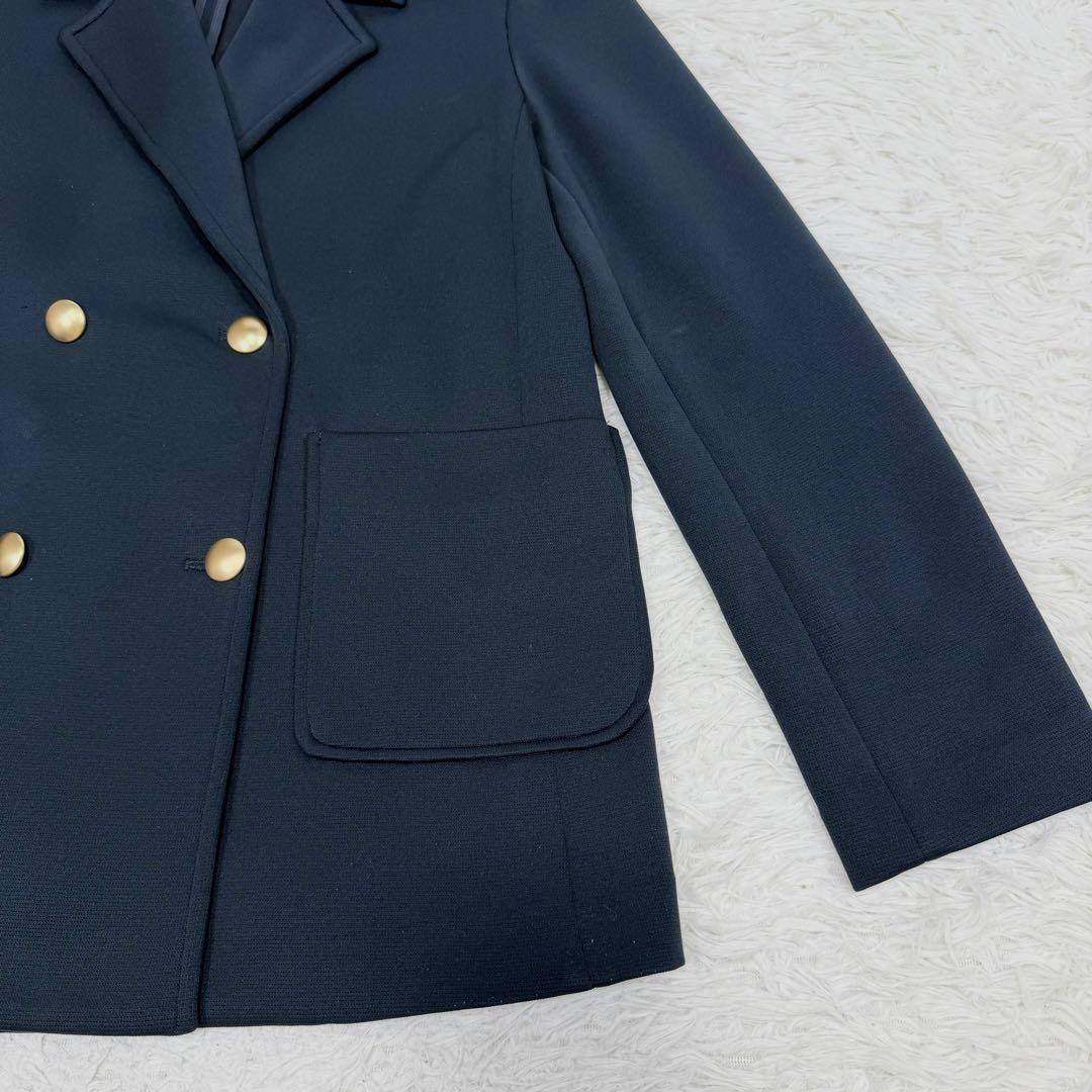 quaranciel カランシエル　ジャージーテーラードジャケット　洗濯可能　金