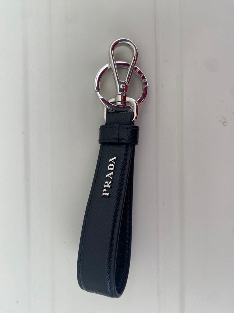 【箱付き】PRADA キーリング・ブラック　ナイロン