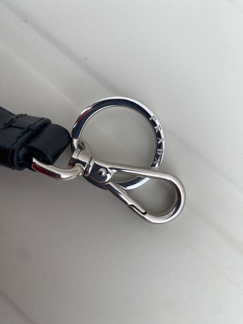 【箱付き】PRADA キーリング・ブラック　ナイロン