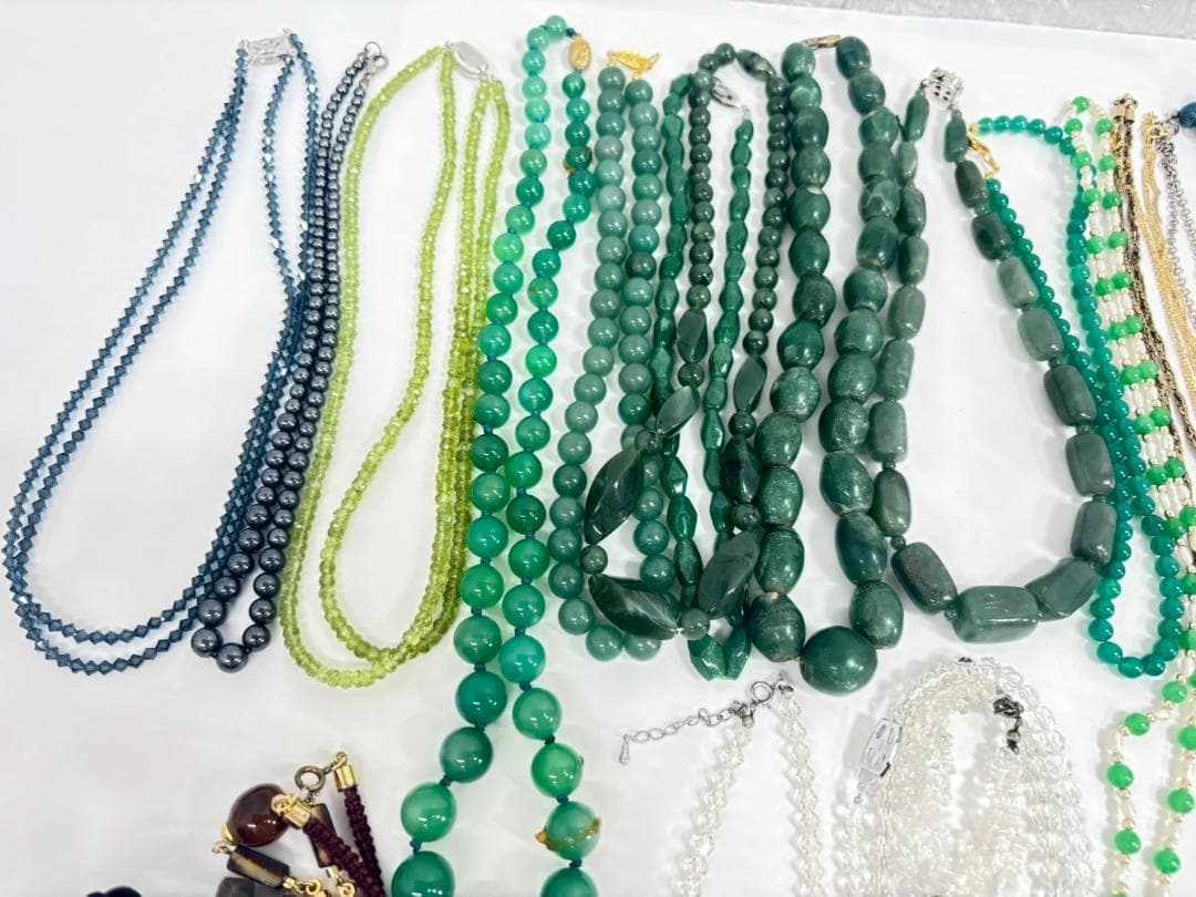 8-5-1 天然石 アクセサリー まとめ セット ネックレス ブレスレット 指輪