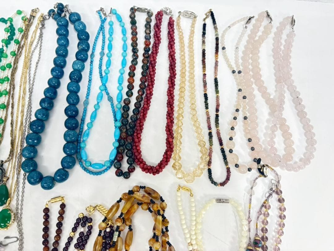 8-5-1 天然石 アクセサリー まとめ セット ネックレス ブレスレット 指輪