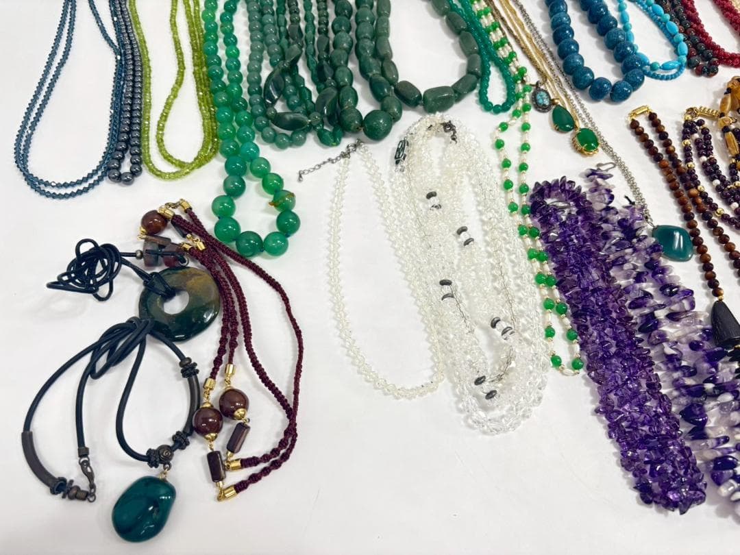 8-5-1 天然石 アクセサリー まとめ セット ネックレス ブレスレット 指輪