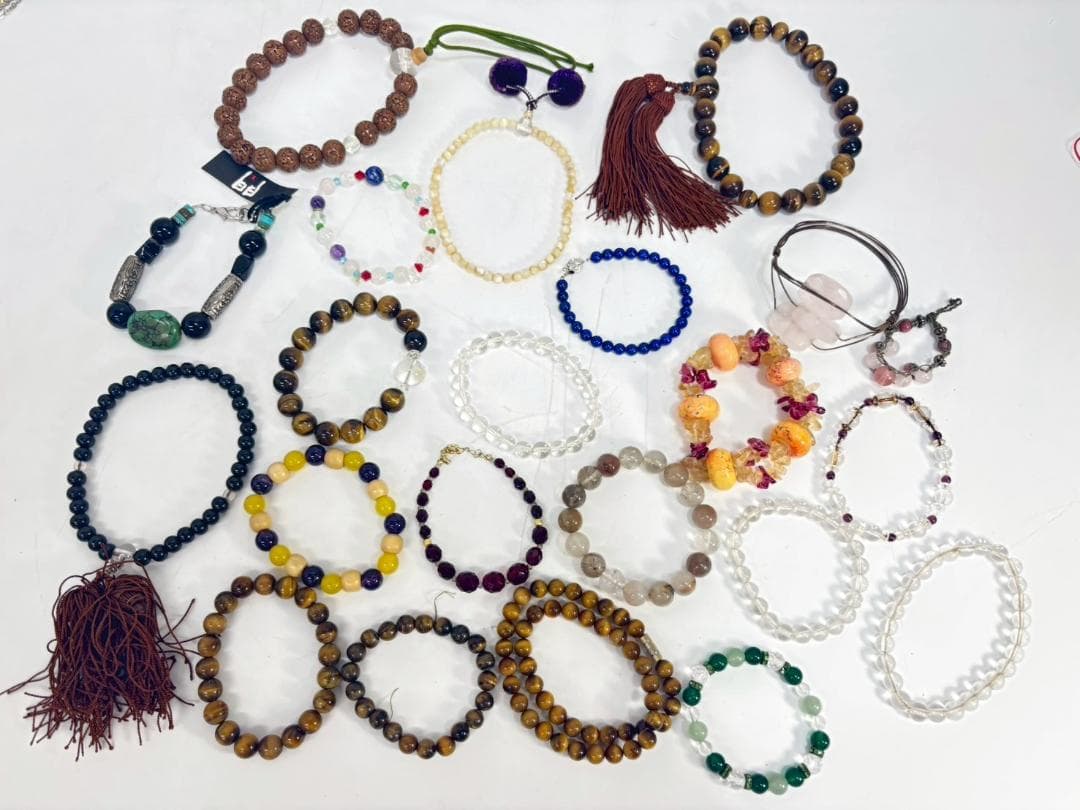 8-5-1 天然石 アクセサリー まとめ セット ネックレス ブレスレット 指輪