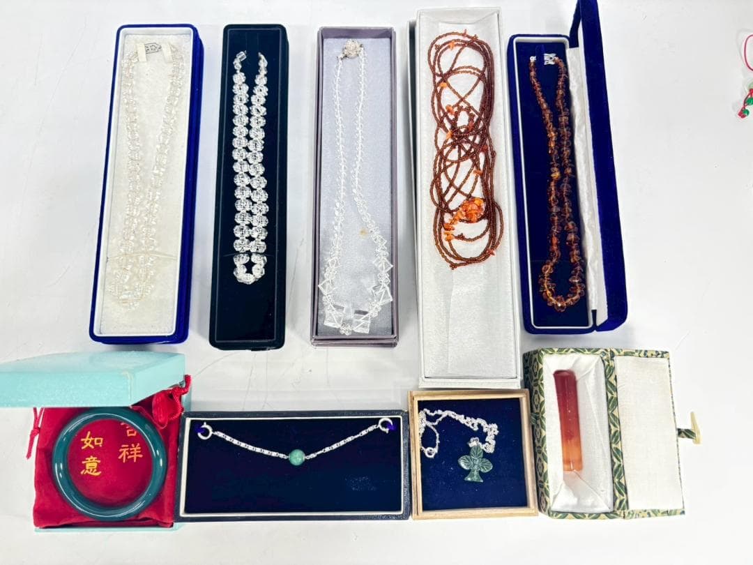 8-5-1 天然石 アクセサリー まとめ セット ネックレス ブレスレット 指輪