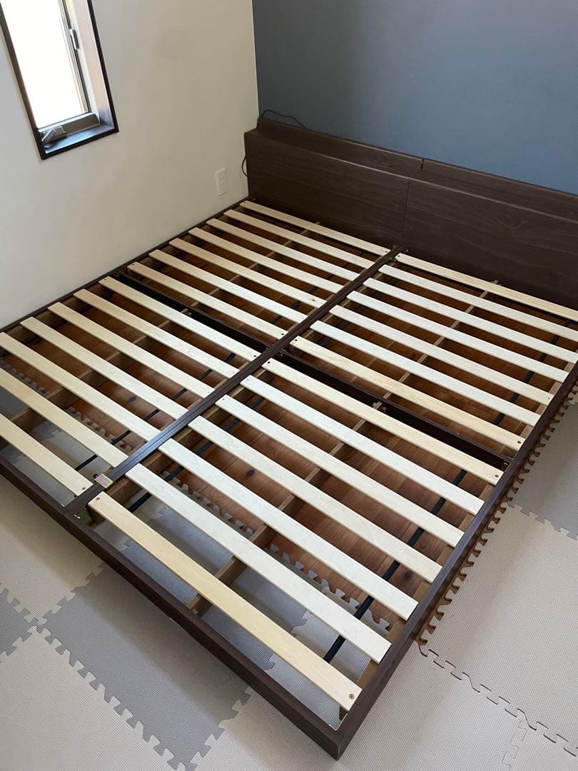 タンスのゲン木製シングルベッドフレーム　2個セット販売　 付属品完備