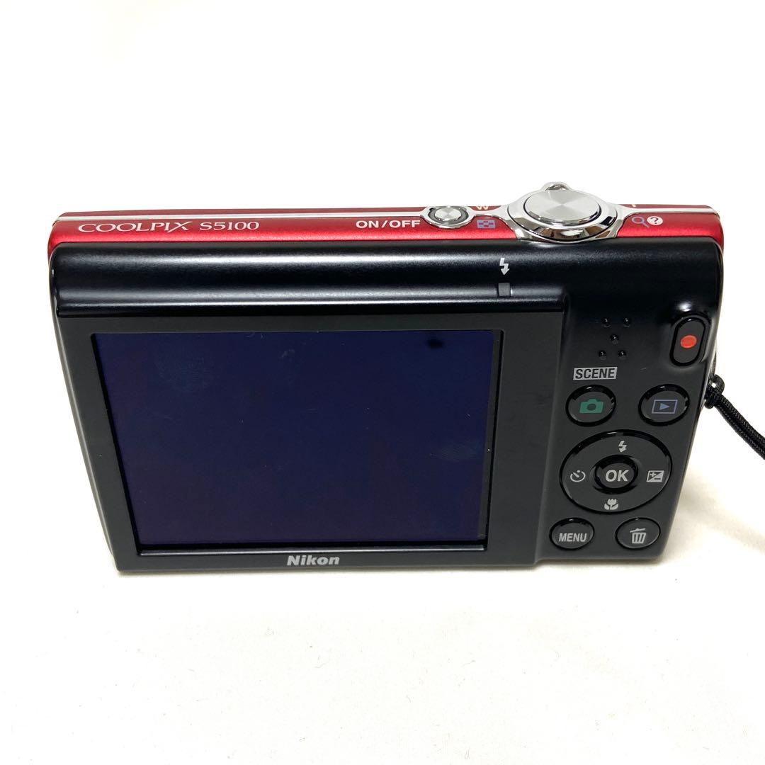Nikon COOLPIX S5100 レッド ニコン コンデジ デジカメ