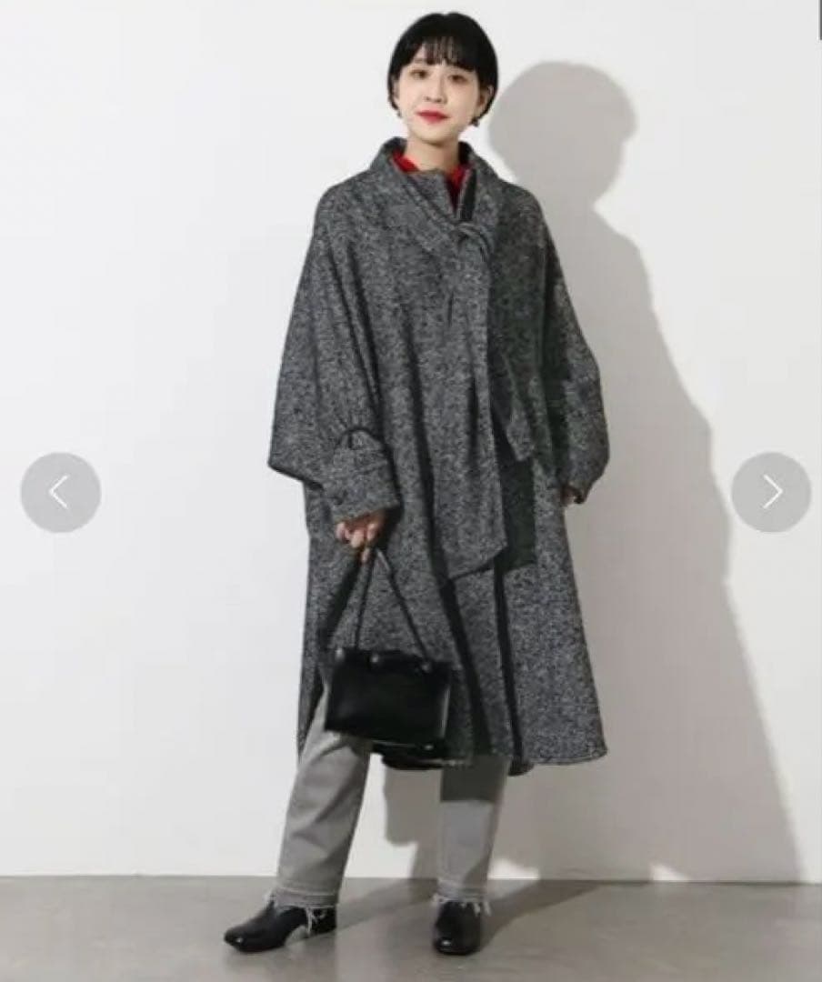 完売品♡ジャーナルスタンダード ウール ヘリンボーンデザインワイドコート