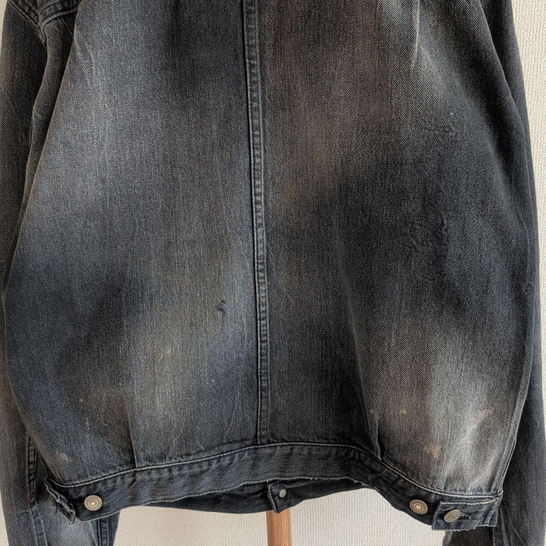 デンハム デニムジャケット Gジャン 2nd ダメージ加工 ブラック M