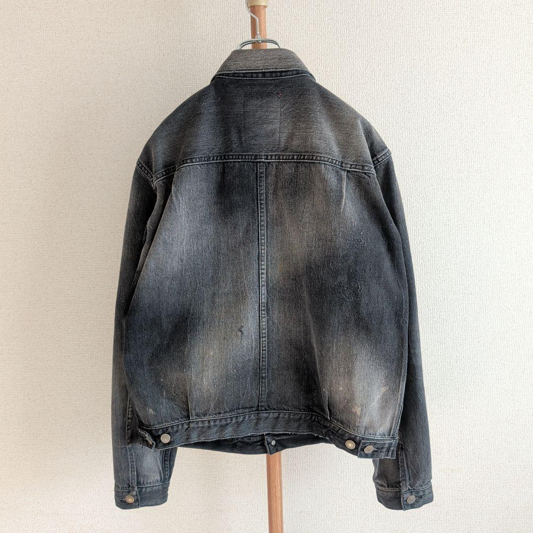 デンハム デニムジャケット Gジャン 2nd ダメージ加工 ブラック M