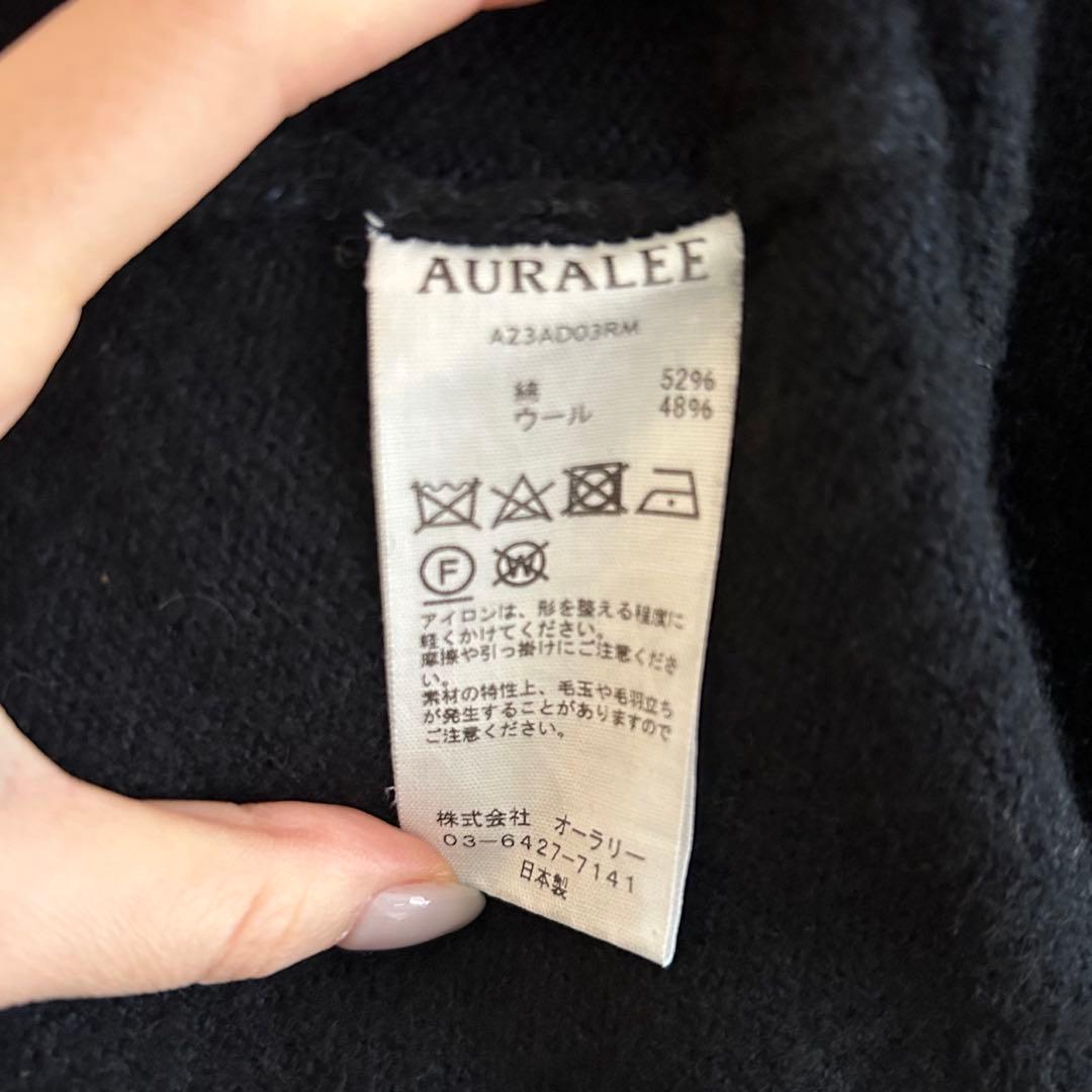 オーラリー ニットキャミソールドレス ブラック 1