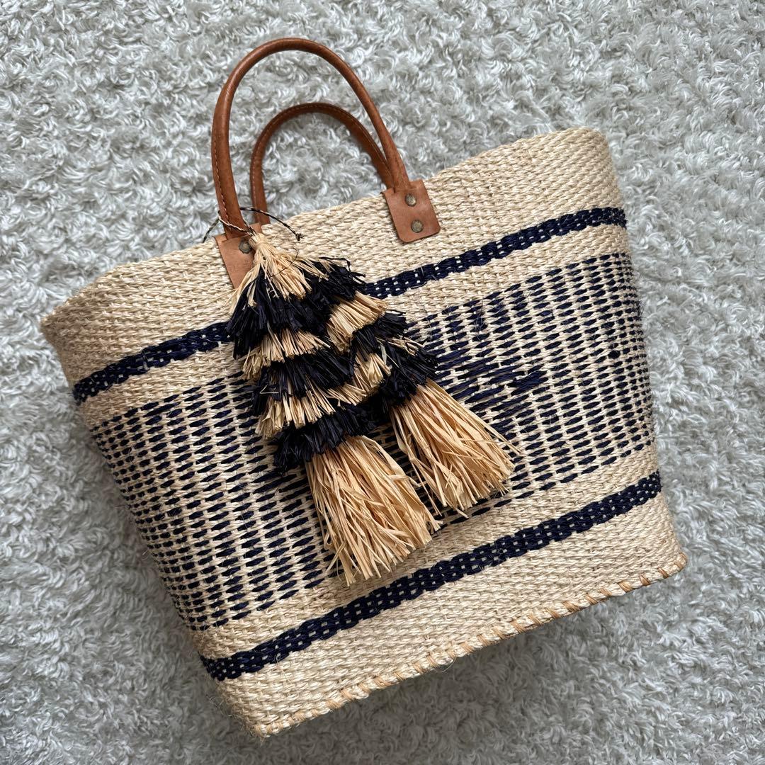 新品未使用バナーバレットカゴバックタグ付ネイビー