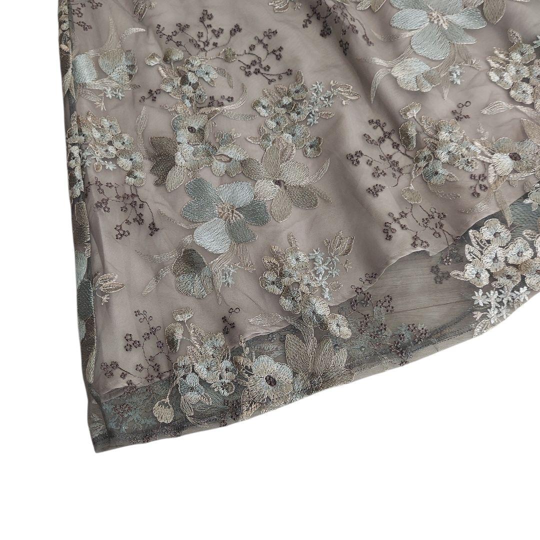 美品✨Kana シック フラワー刺繍 パーティー ドレス 結婚式 オケージョン