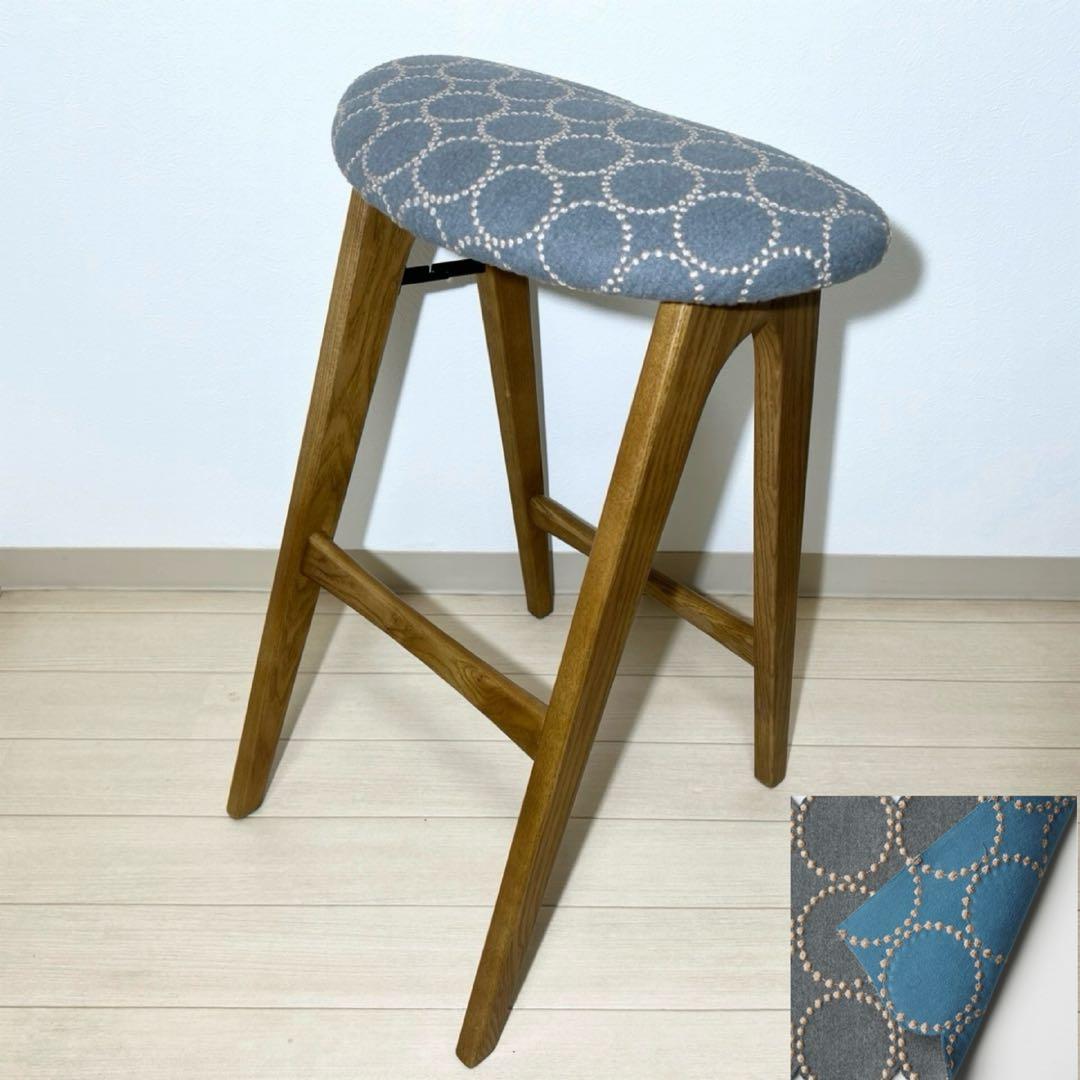 ミナペルホネン スツール タンバリン 折りたたみ 【グレー/ブルー】 チェア