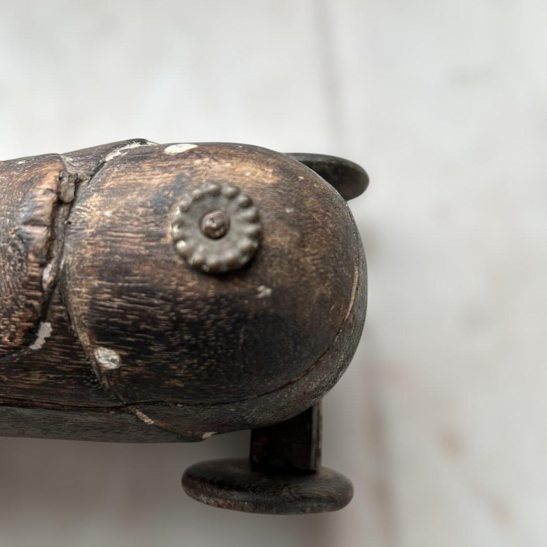 の*ん様 アンティーク木馬 車輪付き 木製