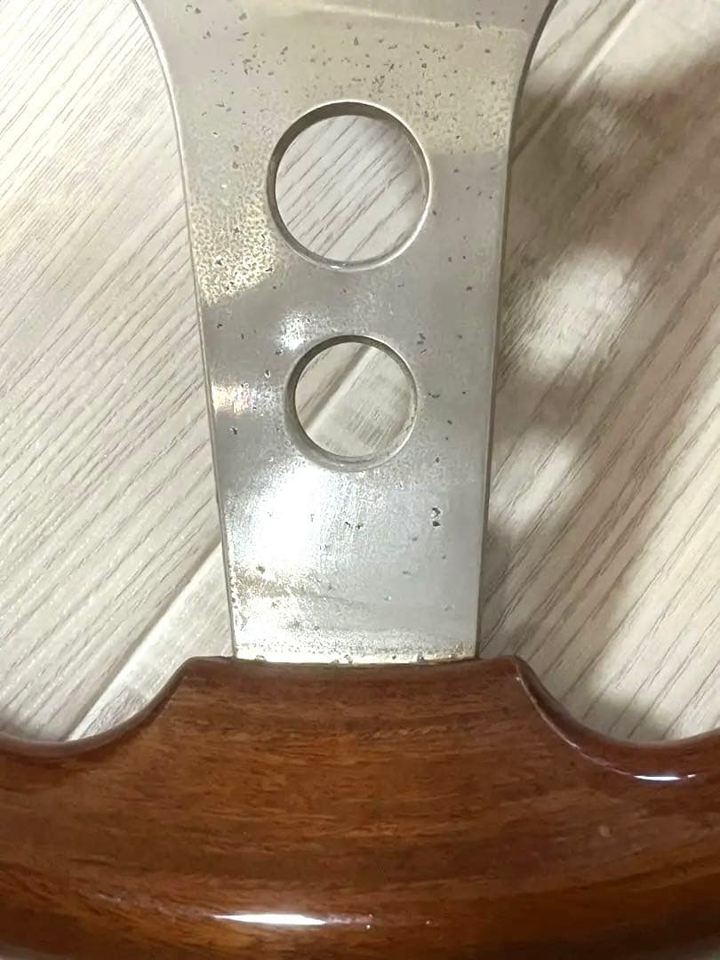 OBAステアリング　希少丸穴 ウッドハンドル