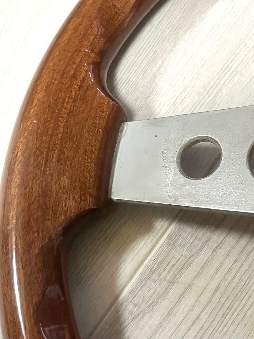 OBAステアリング　希少丸穴 ウッドハンドル