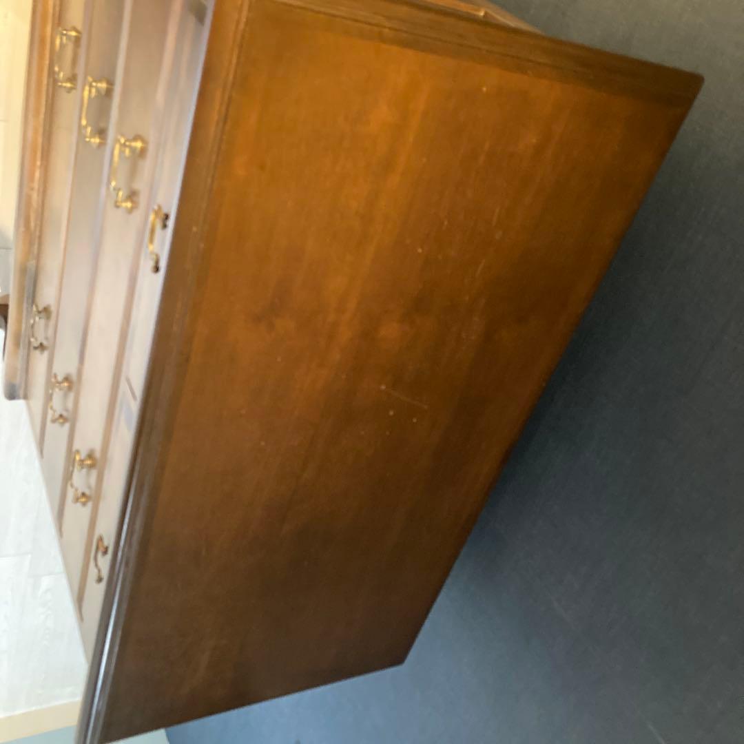 クラシックブラウン木製チェスト 4引き出し