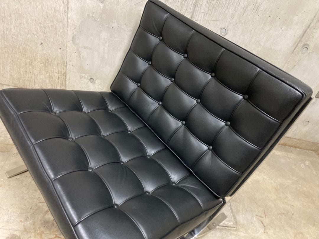 定価140万! 名作 良品 正規Knoll 黒 バルセロナ チェア　オットマン