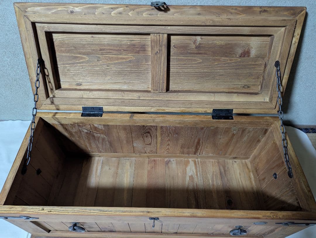 【マドリッドコレクション】木製宝箱 木箱 おもちゃ箱 コンテナ アンティーク風