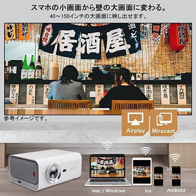 【人気商品】小型 プロジェクター 家庭用 ホームプロジェクター　1080P解像度