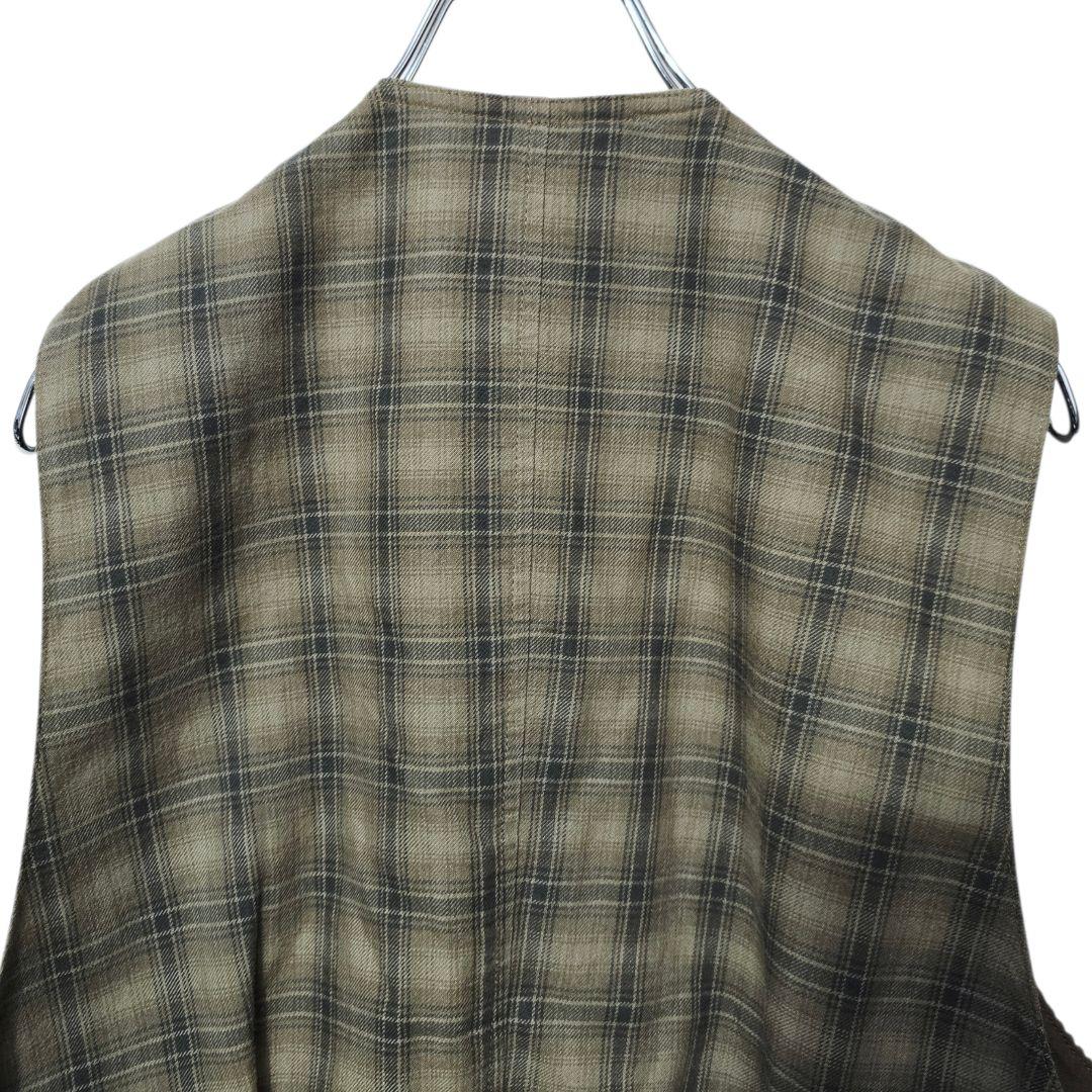 RRL コーデュロイ ワークベスト ブラウン L ヴィンテージ