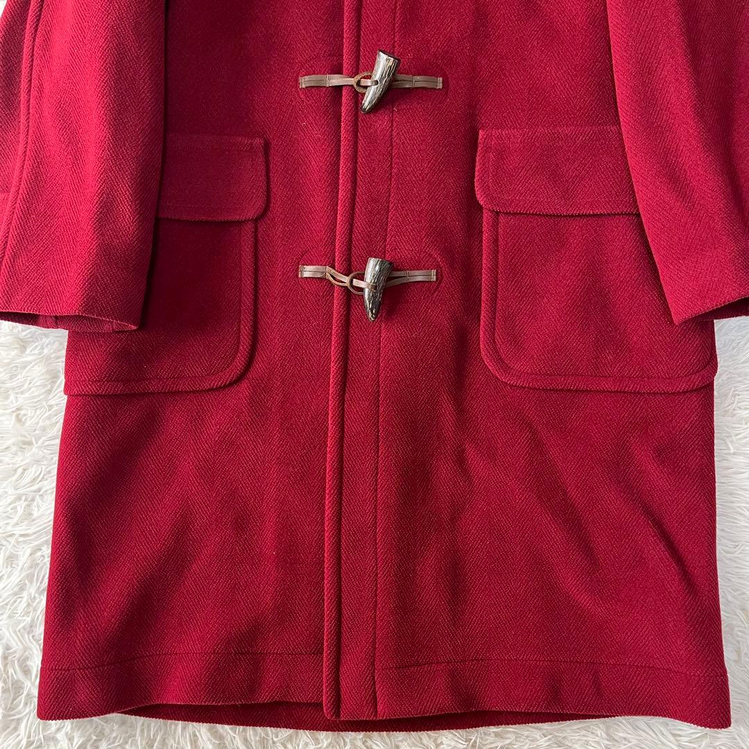 【美品】オールドイングランド　英国製　ヘリンボーン　ウール　ロングダッフルコート