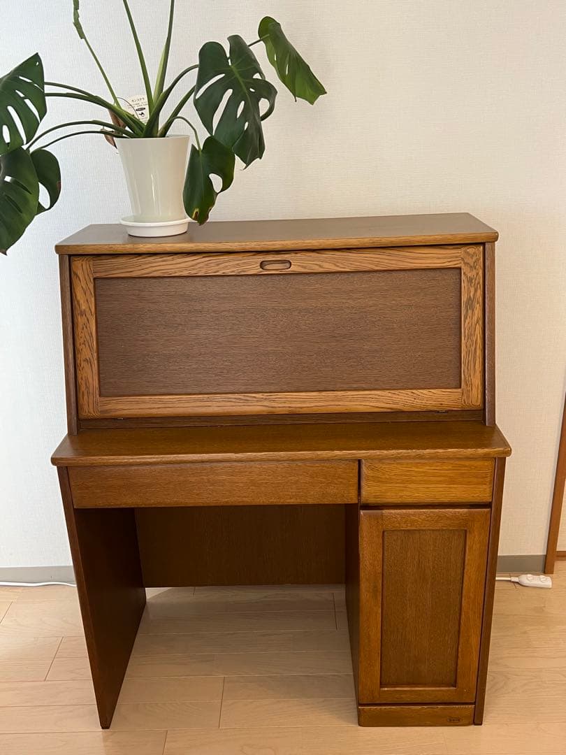 ライティングビューロー　浜本工芸　送料込　4/28 純国産机　アンティークデスク