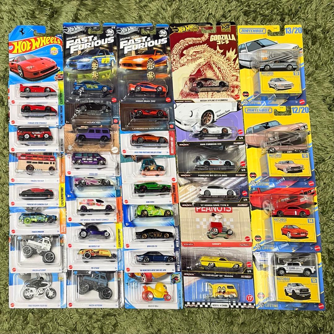 ホットウィール 37点セット R34 ゴジラ RWB トレハン まとめ売り