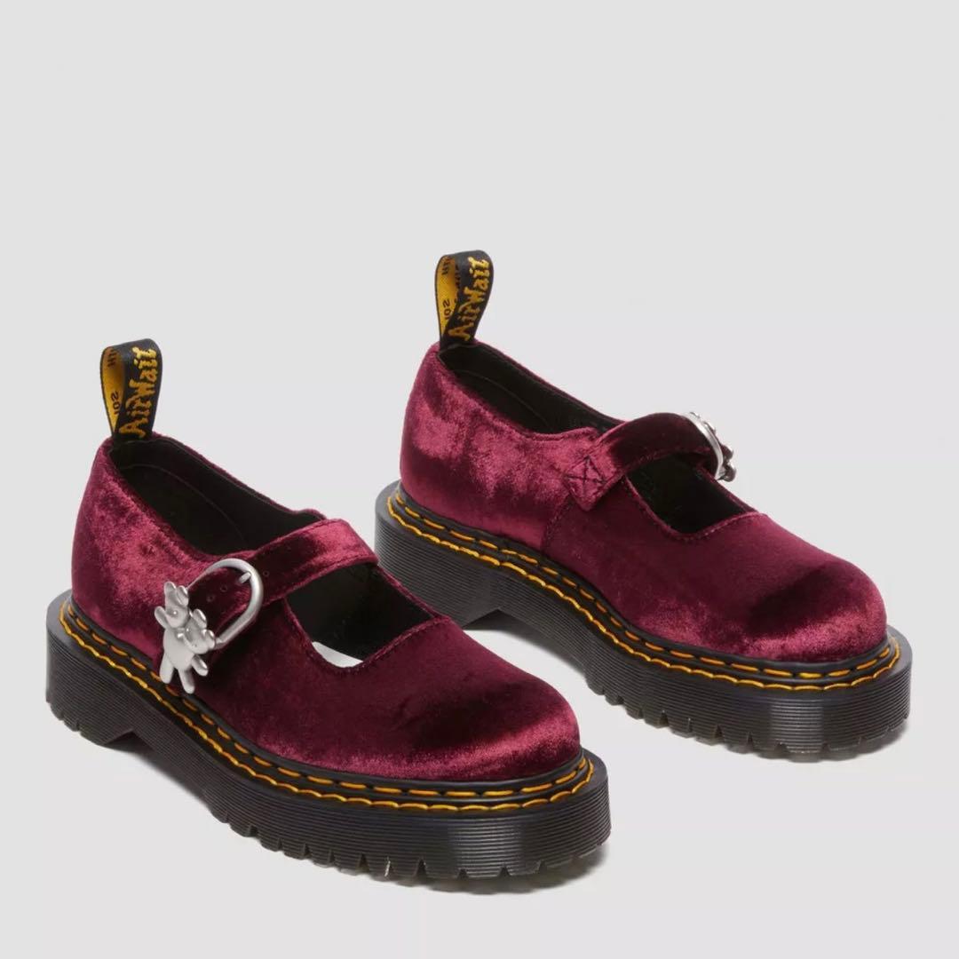 ドクターマーチン　マーク ジェイコブス　メリージェーン バーガンディ