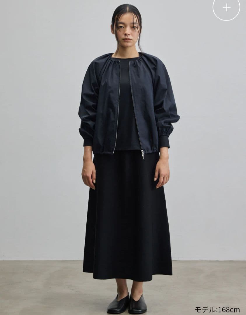 洗える soeju 近年モデル　リモンタブルゾン　ノーカラー　ダブルジップ