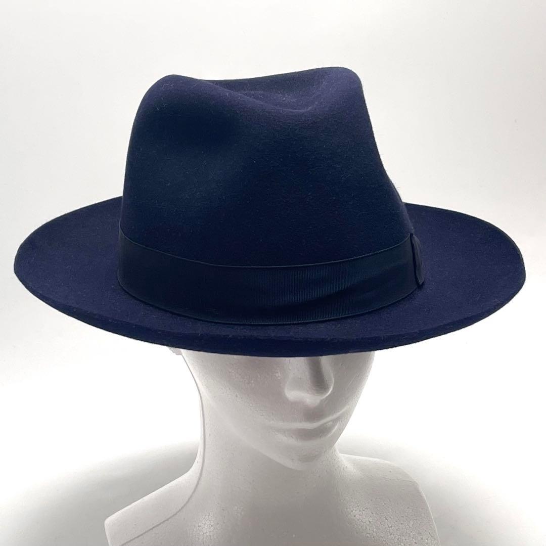 【極美品】ボルサリーノ アレッサンドリア 中折れ フェドラハット 61cm