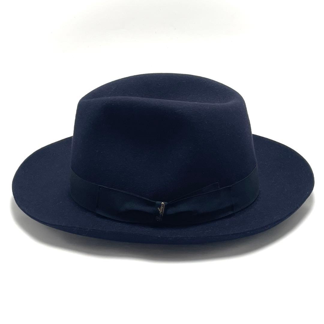 【極美品】ボルサリーノ アレッサンドリア 中折れ フェドラハット 61cm