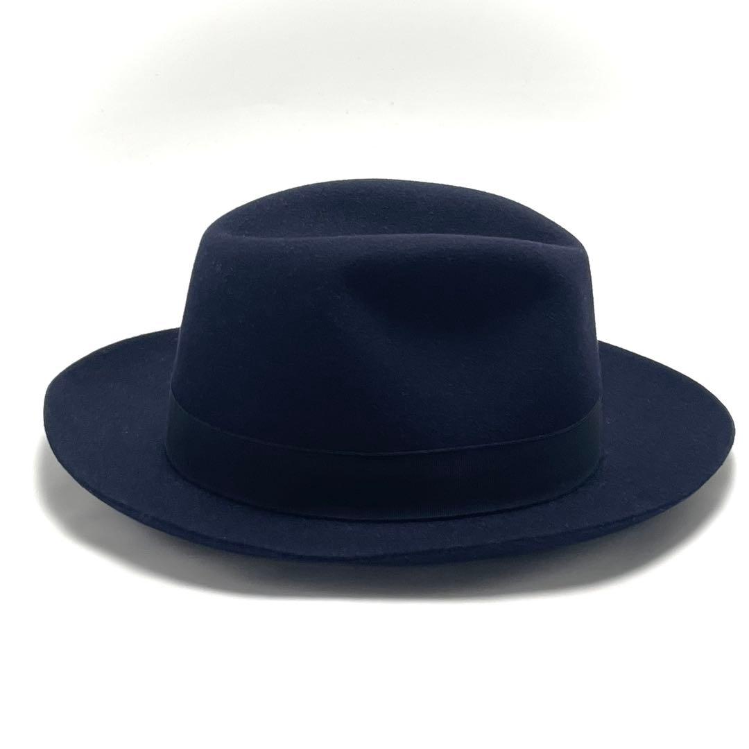 【極美品】ボルサリーノ アレッサンドリア 中折れ フェドラハット 61cm