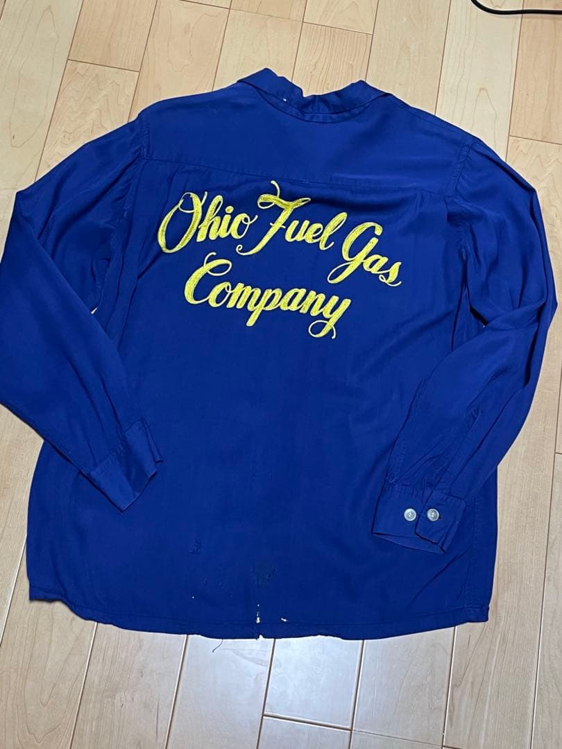 50s Crown Prince 長袖 ボーリングシャツ レーヨン