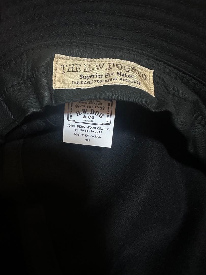 THE H.W.DOG&CO. バケットハット　黒