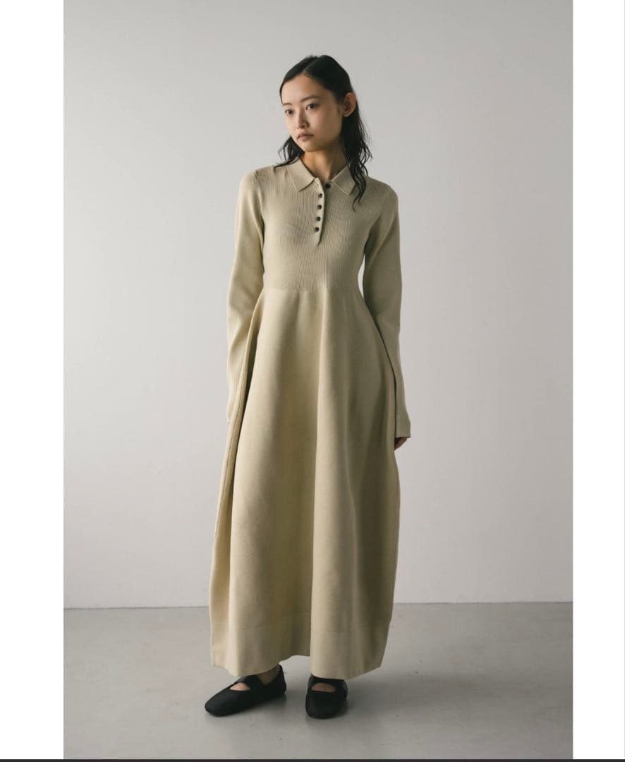 Y*◆様 スタイルミキサー　フォルムポロニットワンピース　Sサイズ　ネイビー