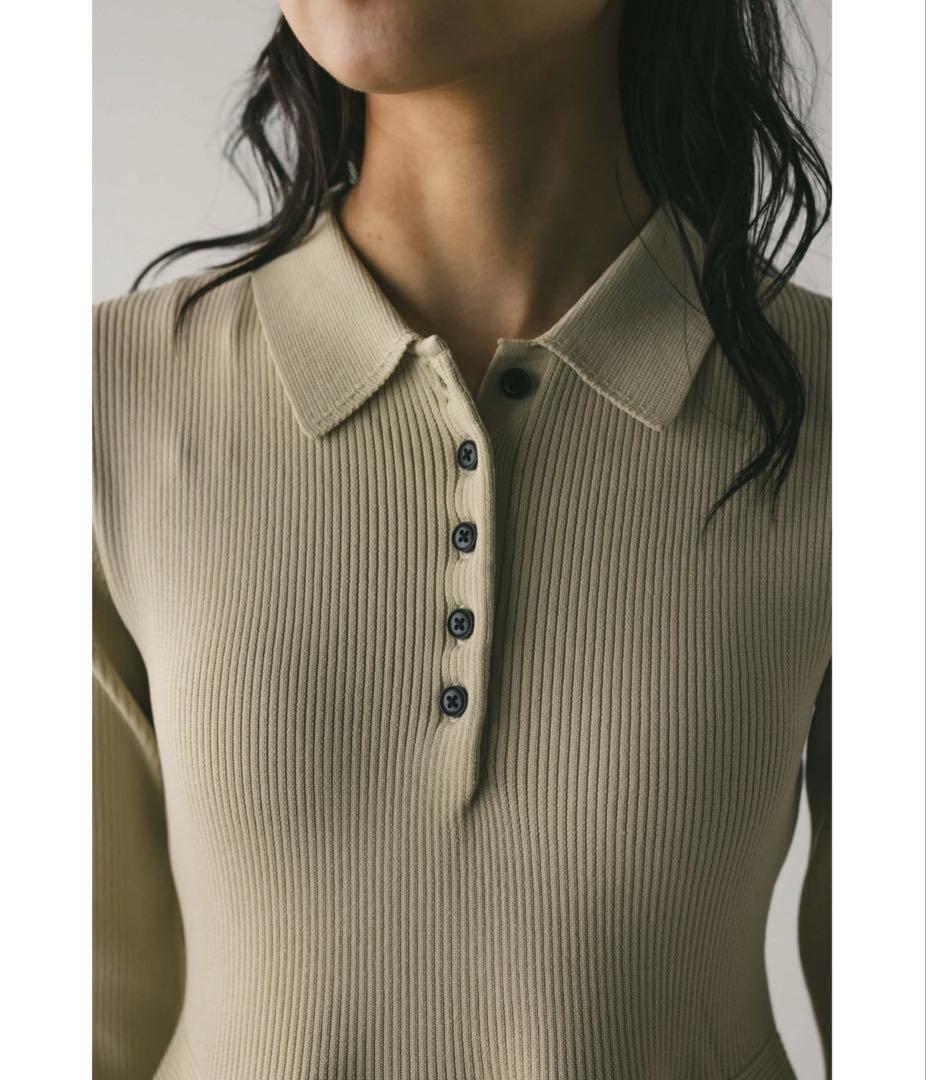 Y*◆様 スタイルミキサー　フォルムポロニットワンピース　Sサイズ　ネイビー