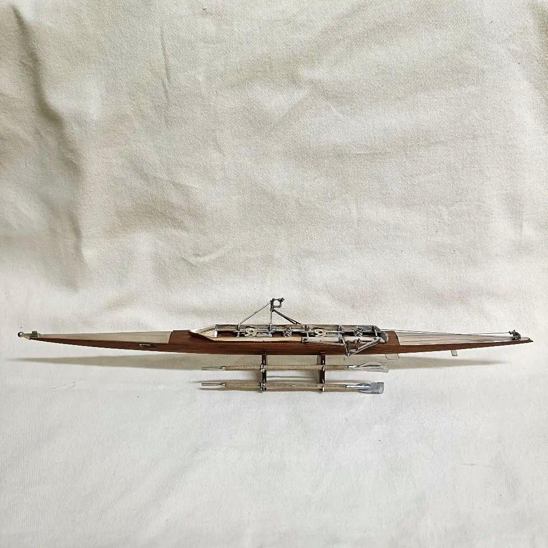 銀無垢 ウッド 銀細工 ミニチュア ボート 船 模型 ビンテージ イタリア 刻印