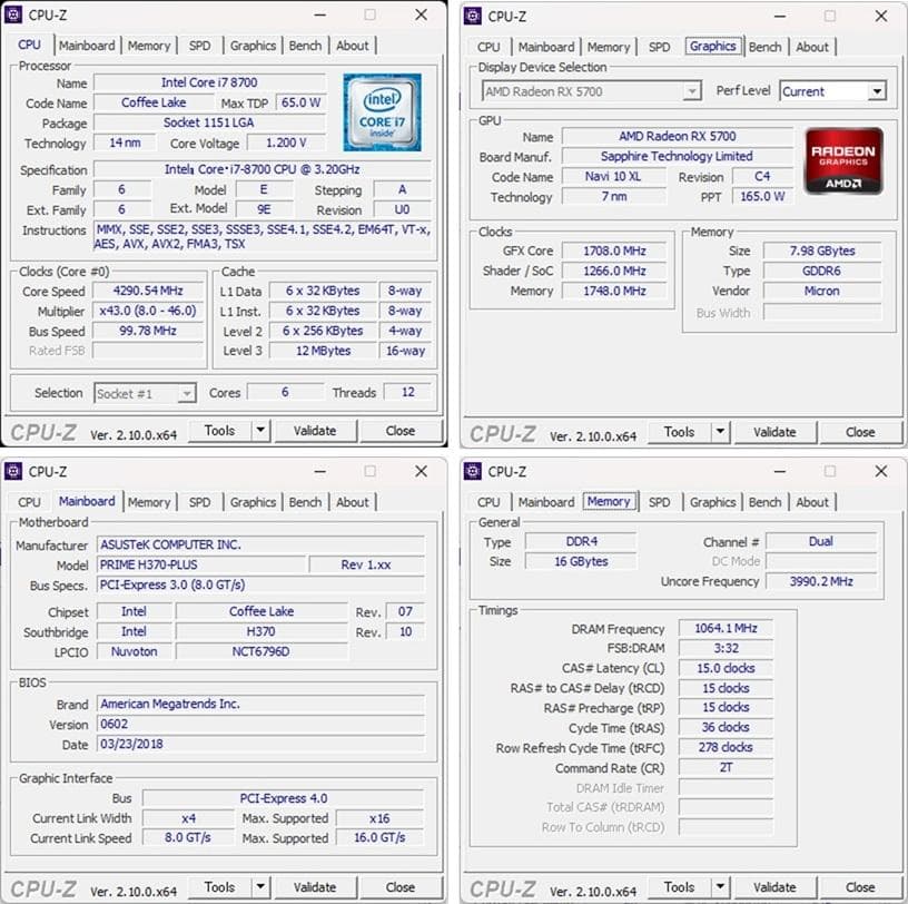 ゲーミングPC/Core i7 8700/RX5700/メモリ16GB/送料無料