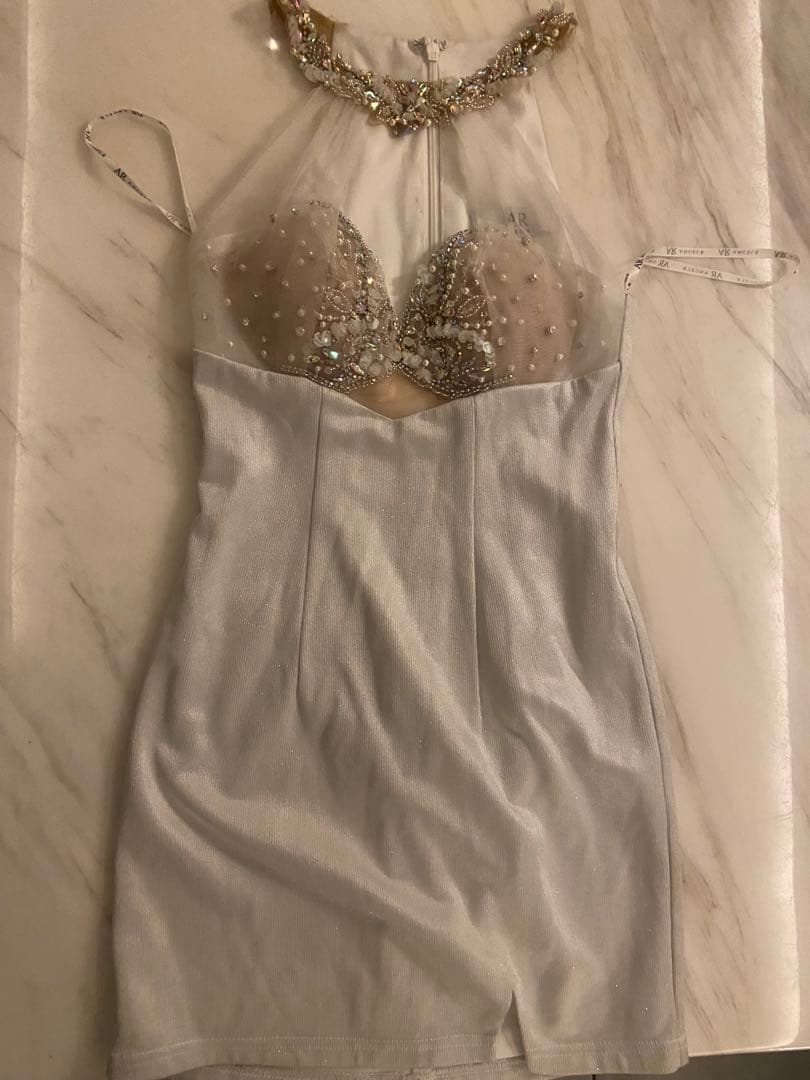 ANGEL R AR24253 ホワイト ミニ　ドレス