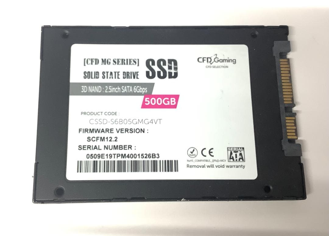 ②-WA426-CFD Gaming SATA 500GB SSD 2.5 1点